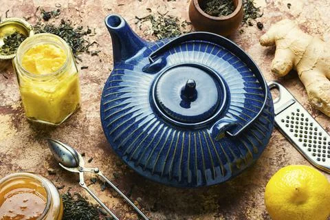 Ginger root tea Stock Photos