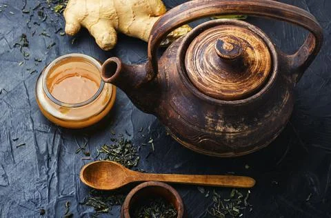 Ginger root tea Stock Photos