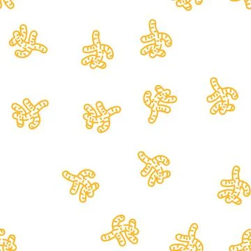 Ginger root vector seamless pattern Illustrazione stock