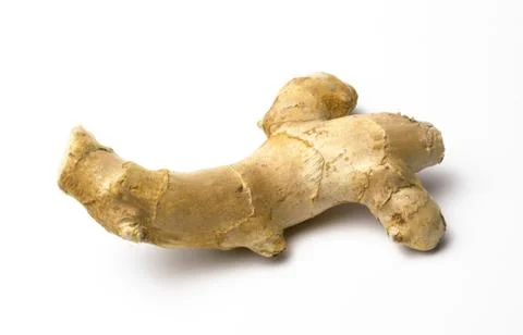 Ginger root on a white background Stock Photos