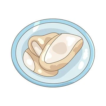 Ginger slice on plate Stock Illustration