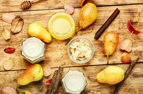 Ginger smoothie with pear. Stock Photos