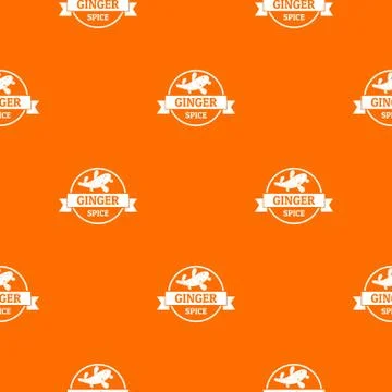 Ginger spice pattern vector orange Stock Illustration