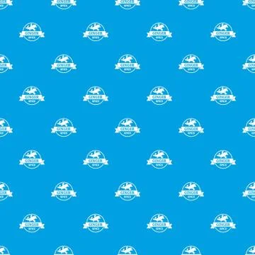 Ginger spice pattern vector seamless blue Illustrazione stock