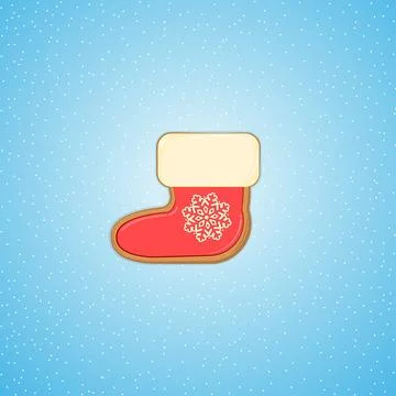 Ginger Stocking Cookies. Stock Illustration