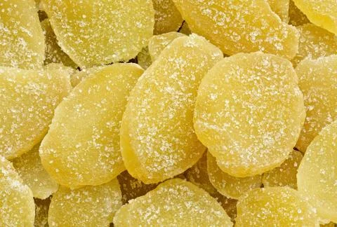 Ginger in sugar Stock Photos