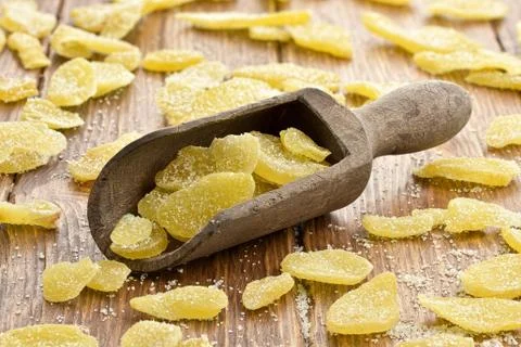 Ginger in sugar Stock Photos