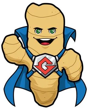 Ginger Superhero Mascot Stockillustratie