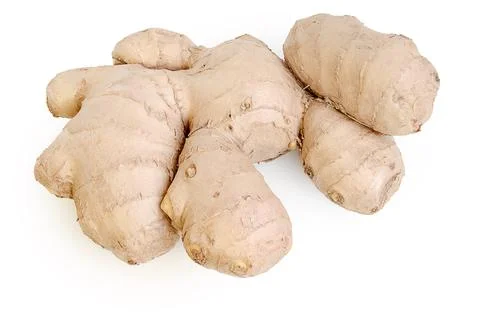 Ginger tuber isolated Stock Photos