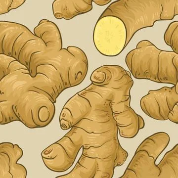 Ginger vector pattern Stock Illustration