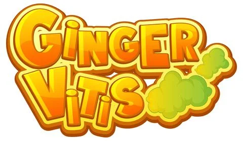 Ginger Vitis logo text design Stock Illustration