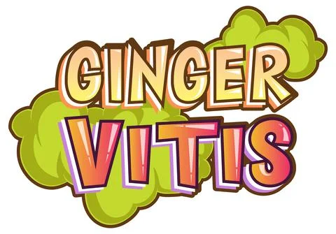 Ginger Vitis logo text design Stock Illustration