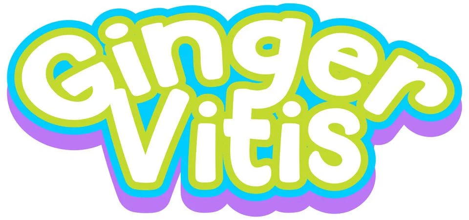 Ginger Vitis logo text design Stock Illustration