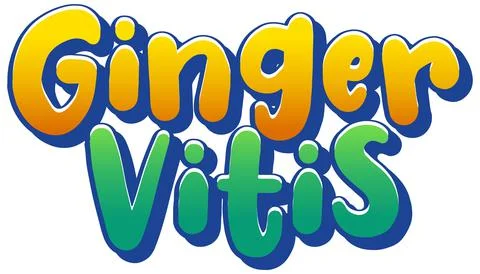 Ginger Vitis logo text design Stock Illustration