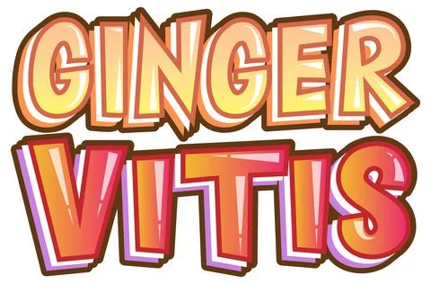 Ginger Vitis logo text design Stock Illustration