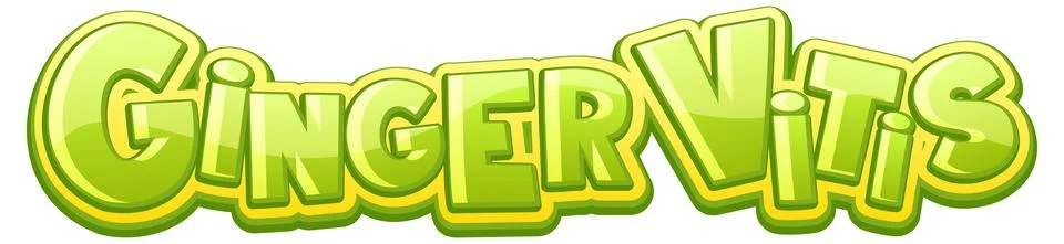 Ginger Vitis logo text design Stock Illustration