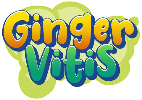 Ginger Vitis logo text design Stock Illustration