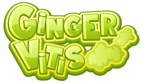 Ginger Vitis logo text design Stock Illustration