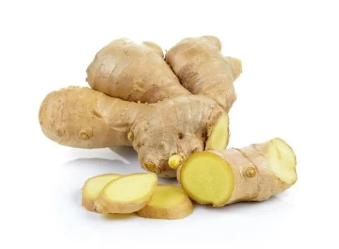 Ginger on white background Stock Photos