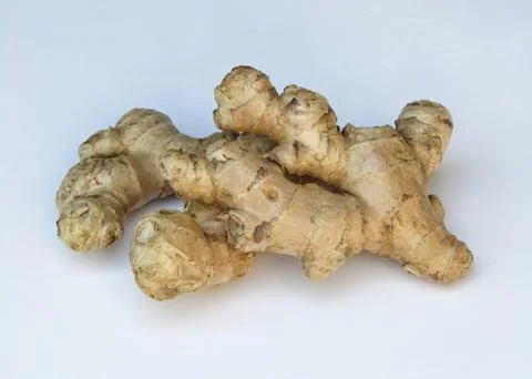 Ginger on white background top view  Stock Photos