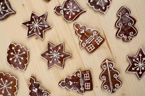 Gingerbread background Stock Photos