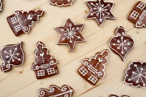 Gingerbread background Stock Photos