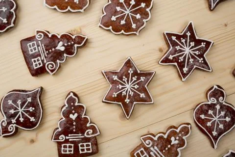 Gingerbread background Stock Photos