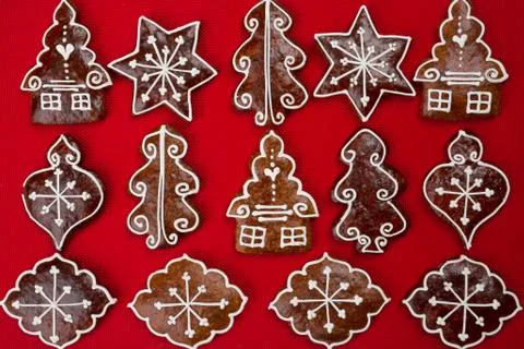 Gingerbread background Stock Photos