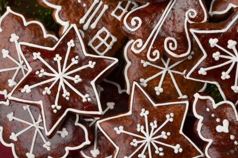 Gingerbread background Stock Photos