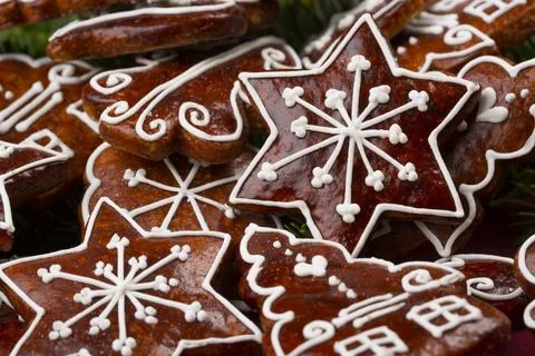 Gingerbread background Stock Photos