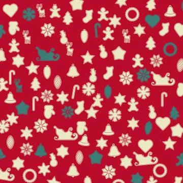 Gingerbread background-wraping paper, vector Stock Illustration