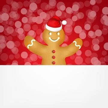 Gingerbread with bokeh Stock Illustration