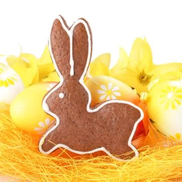 Gingerbread bunny Stock Photos