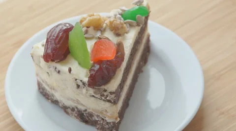 Gingerbread Cake and Cup of Tea Stock Footage 68972398