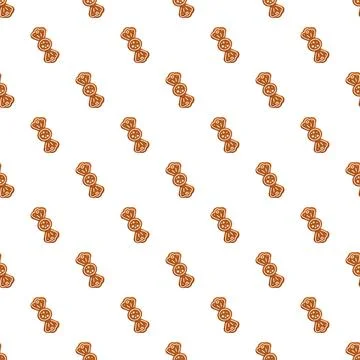 Gingerbread candy cookie seamless pattern for holiday design イラスト素材