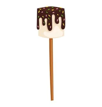 Gingerbread chocolate chip cookie vector isolated on a white background Illustrazione stock