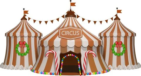 Gingerbread circus Stock Illustration