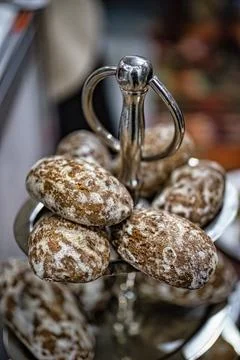 Gingerbread close-up on a stand Stock Photos