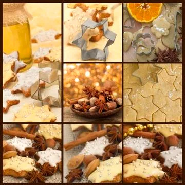 Gingerbread collage Stock Photos