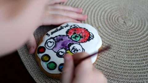 Gingerbread coloring page Stock Footage 276208737