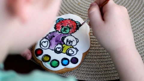 Gingerbread coloring page Stock Footage 276208764