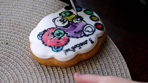 Gingerbread coloring page Stock Footage 276208884