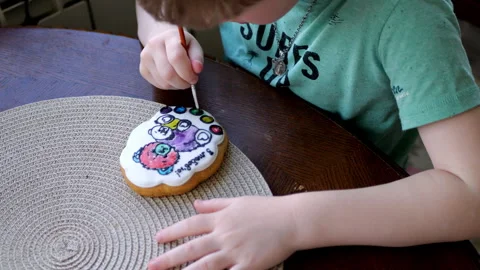 Gingerbread coloring page Stock Footage 276208908