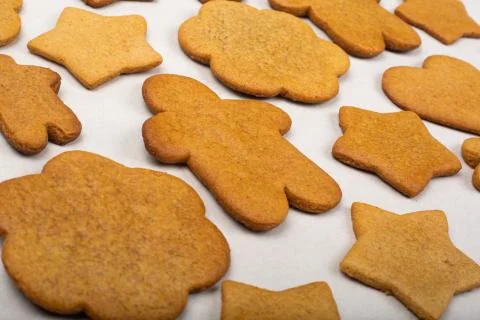 Gingerbread cookie background Stock Photos