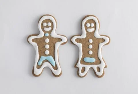 Gingerbread cookie characters Stock Photos