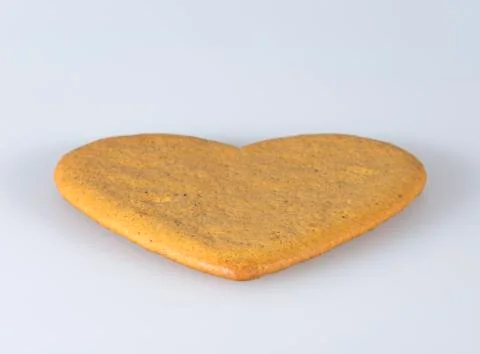 Gingerbread Cookie Heart Close Up Stock-Fotos