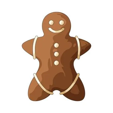 Gingerbread cookie illustration Stock Illustration