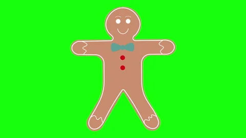 Gingerbread Cookie Man Stock Footage 260105572