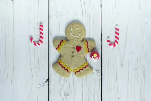 Gingerbread cookie man Stock Photos