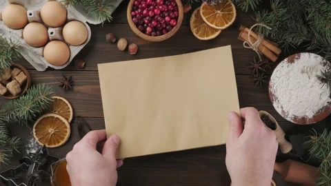 Gingerbread cookie recipe. Stock Footage 145016422